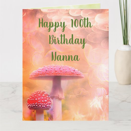Herzlichen Glückwunsch 100. Geburtstag Nanna Greet Karte (Vorderseite)