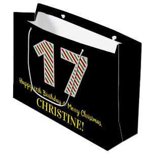 Herzlichen Glückwunsch 17. Geburtstag & Frohe Wei Große Geschenktüte