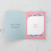 Herzlichen Glückwunsch 18. Geburtstagsname Blumenr Karte (Innenseite)