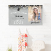 Herzlichen Glückwunsch 2023 Graduate Silver & Gold Banner (Insitu)