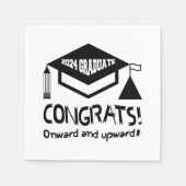 Herzlichen Glückwunsch, 2024 Absolvent! Serviette (Vorderseite)