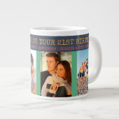 Herzlichen Glückwunsch 21. Geburtstag 4 Foto Jumbo-Tasse (Vorderseite Rechts)