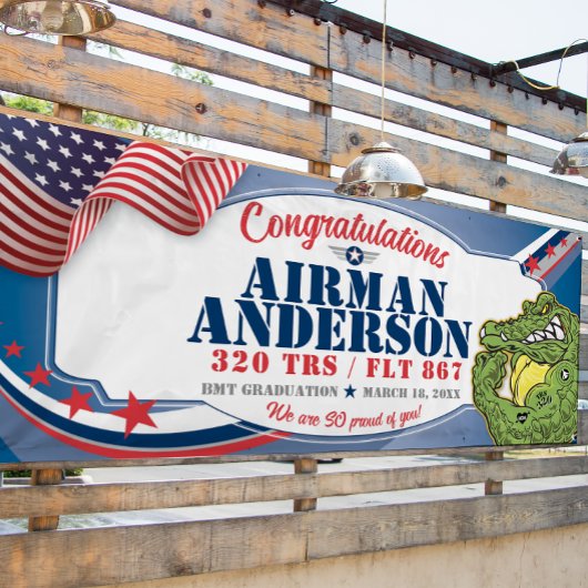 Herzlichen Glückwunsch 320 Gators Air Force Abschl Banner