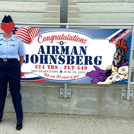 Herzlichen Glückwunsch 324 Knights AirForce Abschl Banner