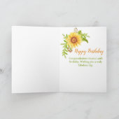 Herzlichen Glückwunsch 40. Geburtstag Blütenblume Karte (Innenseite)