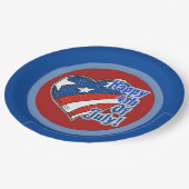 Herzlichen Glückwunsch 4. Juli Teller von Heart Pa (Schrägansicht)