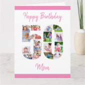 Herzlichen Glückwunsch 50. Geburtstag Mama Nr. 50  Karte (Vorderseite)