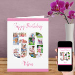 Herzlichen Glückwunsch 50. Geburtstag Mama Nr. 50  Karte<br><div class="desc">Say Happy 50. Geburtstag Mama mit einer einzigartigen Geburtstagskarte und Ihrer eigenen individuellen Foto Collage. Diese große Geburtstagskarte für Mama hat eine weibliche Schrift-Typografie in Rosa und einfach Styling, um sich auf Ihre Bilder in der Zahl 50 zu konzentrieren. Die Vorlage ist Set für Sie, um Happy Birthday Mama zu...</div>