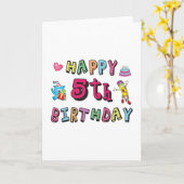 Herzlichen Glückwunsch 5. Geburtstag 5 Jahre alt Karte (Gelbe Blume)