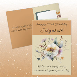 Herzlichen Glückwunsch 70. Geburtstag hinzufügen N Karte