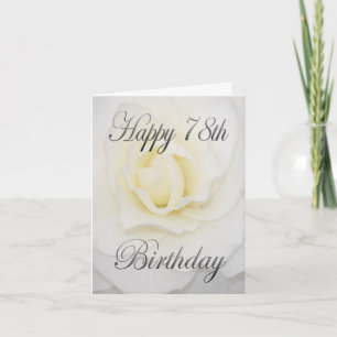 Herzlichen Glückwunsch 78. Geburtstag Weiße Blume Karte