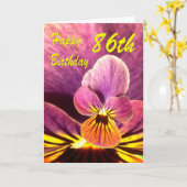 Herzlichen Glückwunsch 86. Geburtstagsfeier Blume  Karte (Gelbe Blume)