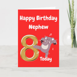 Herzlichen Glückwunsch 8. Geburtstag Nephew Karte