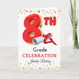 Herzlichen Glückwunsch 8. Grade Celebration Abschl Karte