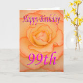 Herzlichen Glückwunsch 99. Geburtstagsfeier Blume Karte (Gelbe Blume)