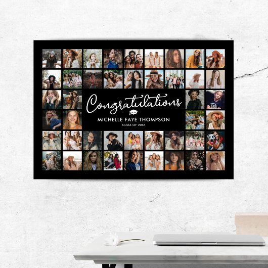 Herzlichen Glückwunsch Abschluss 44 FotoCollage Poster