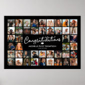 Herzlichen Glückwunsch Abschluss 44 FotoCollage Poster (Vorne)