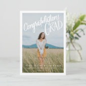 Herzlichen Glückwunsch Abschluss Ankündigung (Stehend Vorderseite)