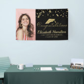 Herzlichen Glückwunsch Abschluss aus dem Gold und Banner (Messeveranstaltung)