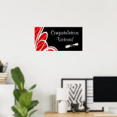 Herzlichen Glückwunsch Abschluss Banner Poster (Heimbüro)