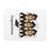 Herzlichen Glückwunsch Abschluss Basset Hound Hund Magnet (Horizontal)