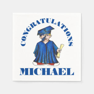 Herzlichen Glückwunsch Abschluss Boy Graduate Cap  Serviette