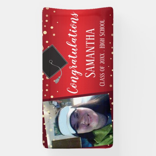 Herzlichen Glückwunsch Abschluss Budget Party Bann Banner (Vertikal)