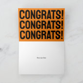 Herzlichen Glückwunsch Abschluss der Schwarzen und Karte (Innenseite)