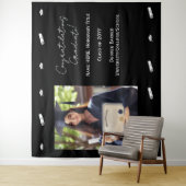 Herzlichen Glückwunsch Abschluss Foto Hintergrund Wandteppich (Beispiel)