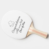 Herzlichen Glückwunsch Abschluss fügen Sie den Nam Tischtennis Schläger (Seitenansicht)