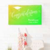 Herzlichen Glückwunsch Abschluss Gelb & Grün Gradi Banner (Insitu)