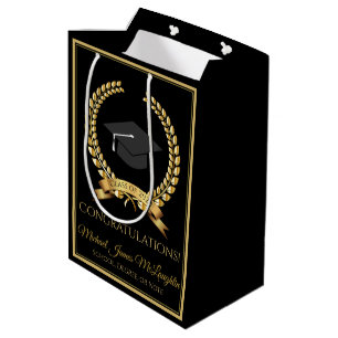 Herzlichen Glückwunsch Abschluss Geschenktasche Go Mittlere Geschenktüte