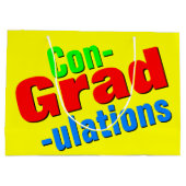 Herzlichen Glückwunsch Abschluss Gift Große Geschenktüte (Rückseite)