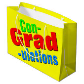 Herzlichen Glückwunsch Abschluss Gift Große Geschenktüte (Rückseite Schrägansicht)