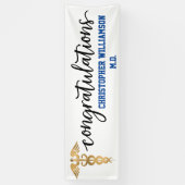 Herzlichen Glückwunsch Abschluss Gold Medical Doct Banner (Vertikal)