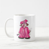Herzlichen Glückwunsch Abschluss Grad Cap Gown Dip Kaffeetasse (Links)
