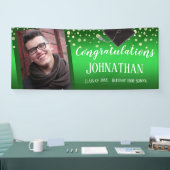 Herzlichen Glückwunsch Abschluss Green Confetti Fo Banner (Messe)