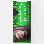 Herzlichen Glückwunsch Abschluss Green Confetti Fo Banner (Vertikal)