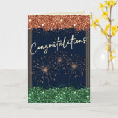 Herzlichen Glückwunsch Abschluss Green & Orange Sp Karte (Gelbe Blume)