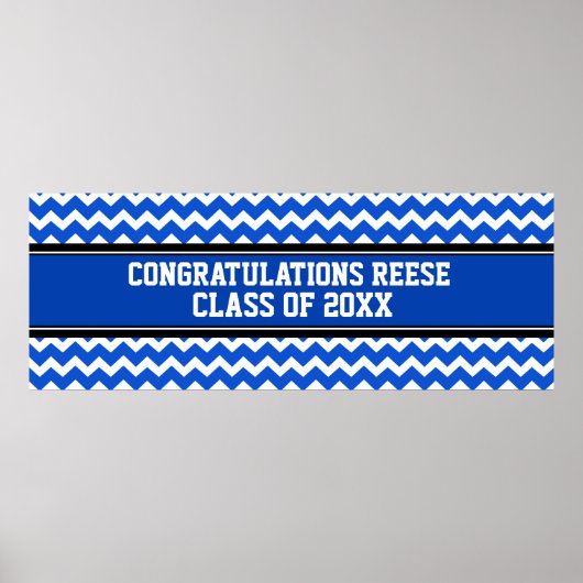 Herzlichen Glückwunsch Abschluss Individuelle Name Poster (Vorne)