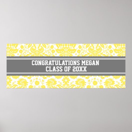 Herzlichen Glückwunsch Abschluss Individuelle Name Poster (Vorne)