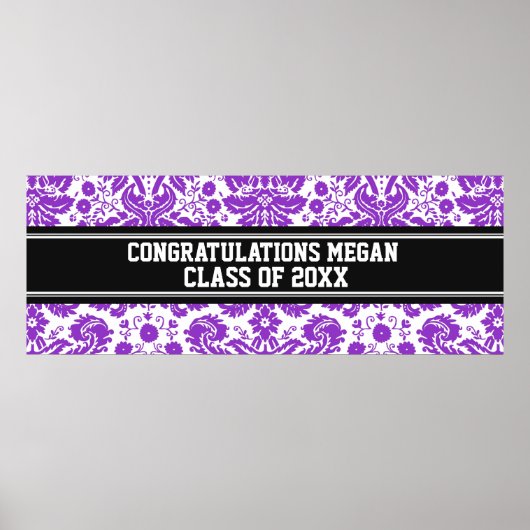 Herzlichen Glückwunsch Abschluss Individuelle Name Poster (Vorne)