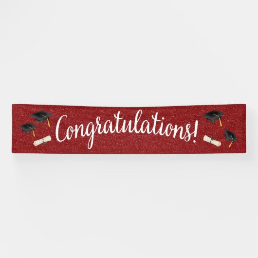 Herzlichen Glückwunsch Abschluss / Jeder Anlass Ba Banner (Horizontal)