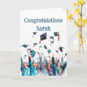 Herzlichen Glückwunsch Abschluss Karte (Gelbe Blume)