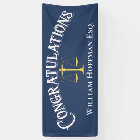 Herzlichen Glückwunsch Abschluss Lawyer Banner (Vertikal)