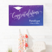 Herzlichen Glückwunsch Abschluss Lila & Blue Ombre Banner (Insitu)