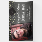 Herzlichen Glückwunsch Abschluss mit Confetti Foto Banner (Vertikal)