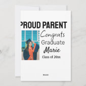 Herzlichen Glückwunsch Abschluss Neuer Namenstext Feiertagskarte (Rückseite)