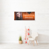 Herzlichen Glückwunsch Abschluss Orange Confetti F Banner (Insitu)