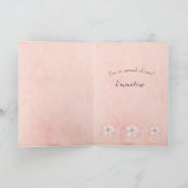 Herzlichen Glückwunsch Abschluss Rose Blume Karte (Innenseite)